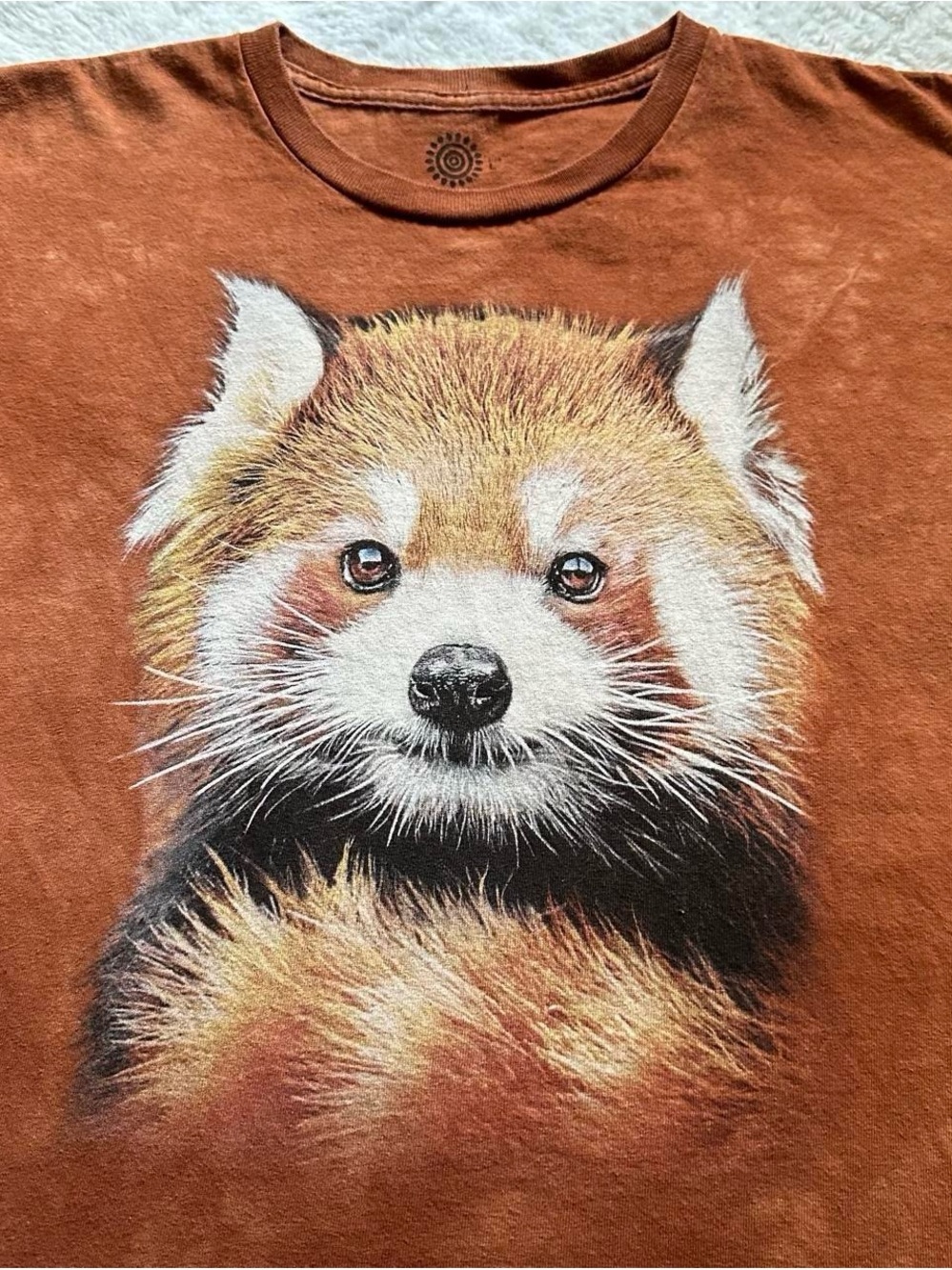 The Mountain Rust Red Panda Graphic Tee small